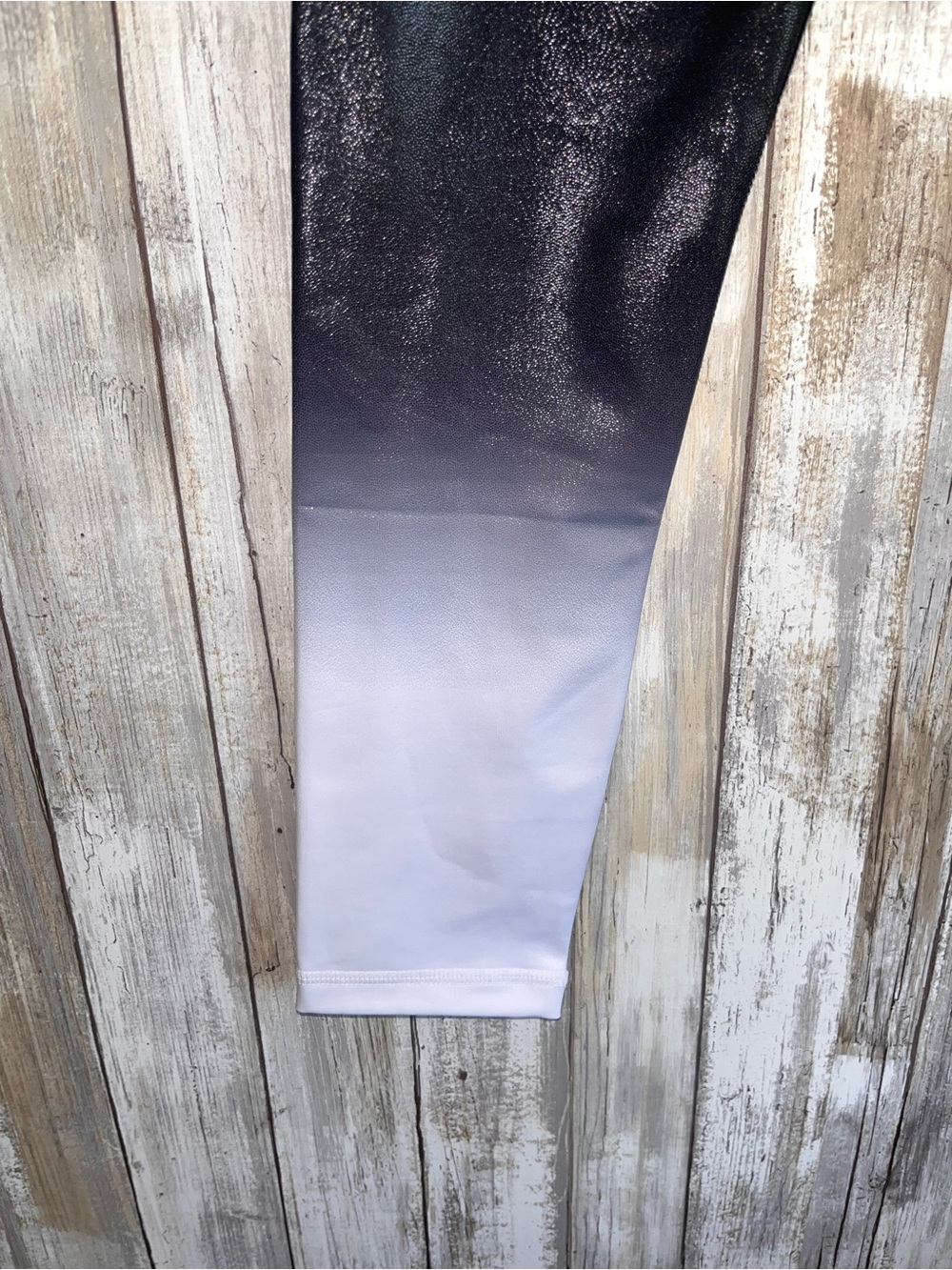 ZYIA Active Black White Gradient Ombre Hi Rise 7/8 Leggings Size 4 - Picture 3 of 6